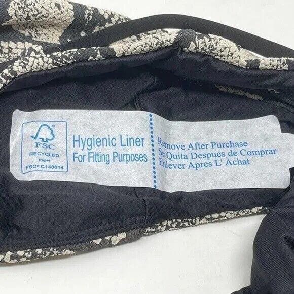 NWT Andie Riviera Snakeskin Print Bikini Belted Bottom Medium Rise M Black Cream - Picture 11 of 15